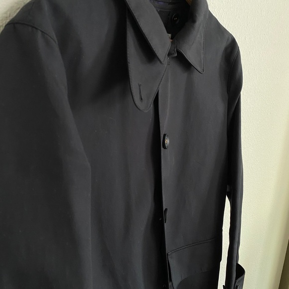 Coach Dark Blue Cotton/Leather Trims Trenchcoat XS - Picture 2 of 11